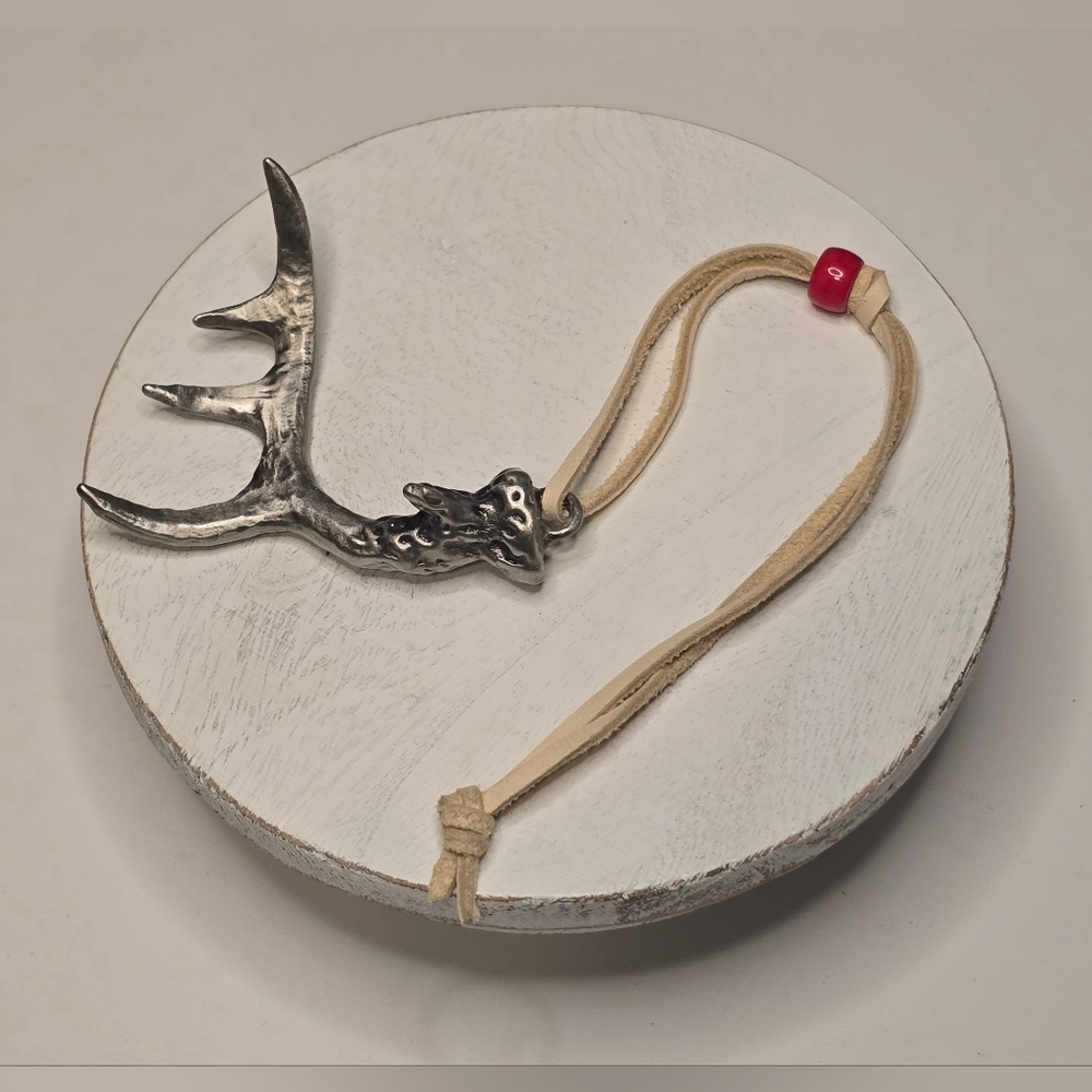 Unique Silver-Tone Antler Shed Keychain/Ornament - Outdoorsman Gift-READ DETAILS
